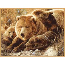 Монгольский ковер из шерсти Erdenet Hunnu Сувенир 6S235 28 медведи
