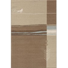 Польский ковер из шерсти Agnella Natural-10 Relief Bird dark beige